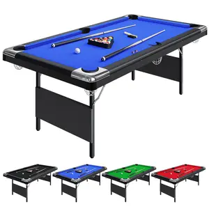 7 Ft Pool Table, with Ping Pong Multi Game Combo Tables for Family Recreation Game Rooms Includes Full Set of Balls, 2 Cue Sticks, Chalk and Felt Brush