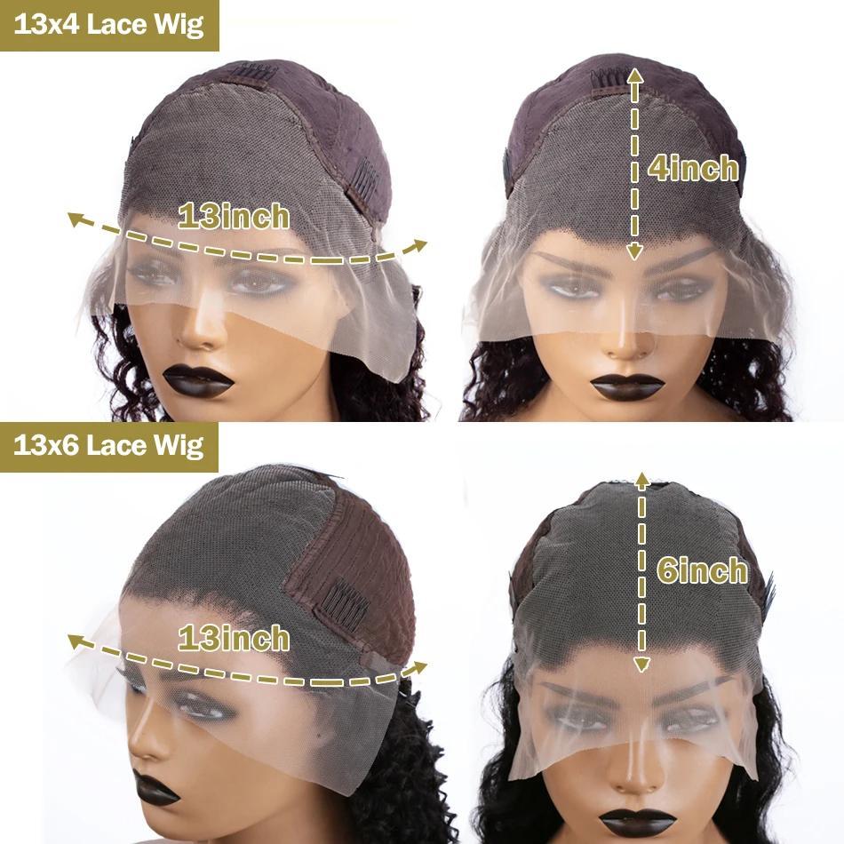 Bling Hair 13x6 Deep Wave HD Lace Front Wig Human Hair 180% density Transparent Lace Frontal Wigs For Women Human Hair Hair Wigs Pre Plucked Lace Front Wig Real Hair Wigs