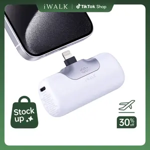 iWALK LinkPod 5 5500mAh 22.5W Lightning Port Portable Charger for iPhone 14/13/12/11/x/8/7 with 20W PD Fast Charging LED Display - Digital