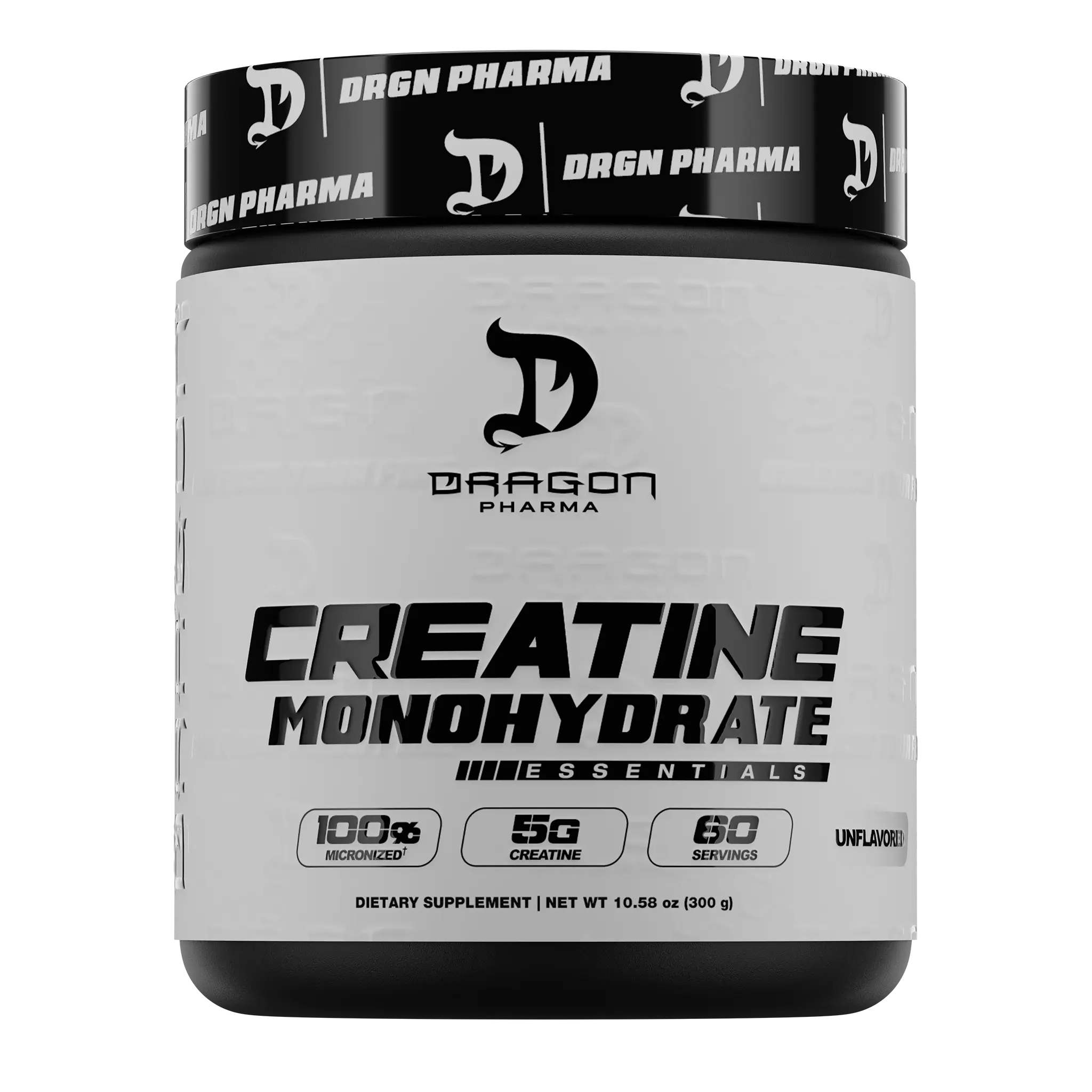 Dragon Pharma Creatine Monohydrate Essentials - Natural Supplement for Muscle Workout