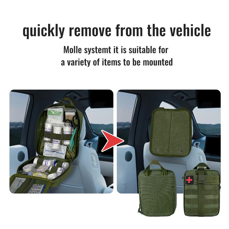 Jumahe Springtok Outdoor First Aid Kit,Tactical Molle Medical Pouch,Survival Emergency Waist Pack,Outdoor Hunting Accessories Bag,Portable Bag for Hunting,Hiking,Camping,Includes Emergency Supplies and Accessories for Multi-purpose Use