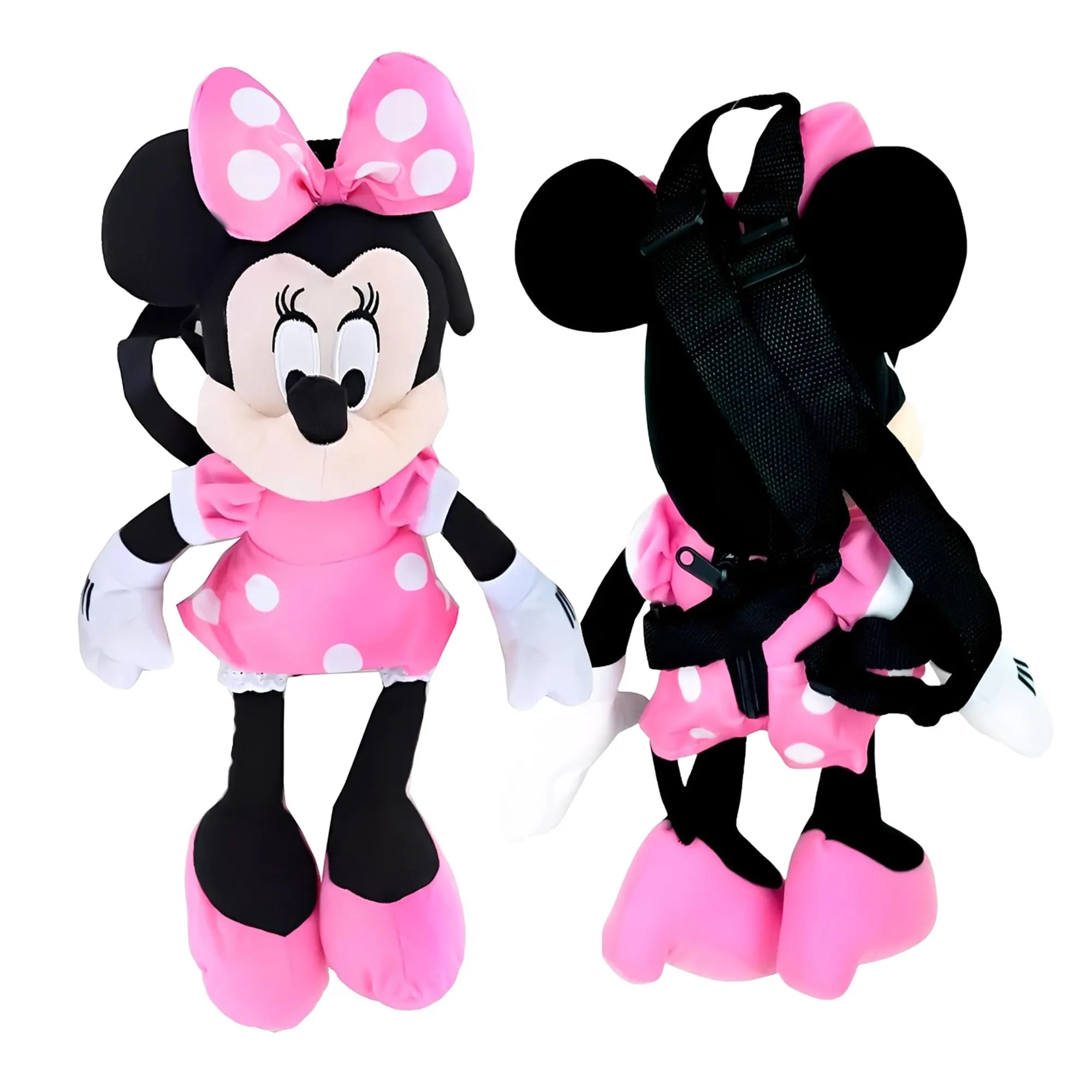 Disney Minnie Mouse 15-in New Collectible Plush Backpack with Zippered Main Compartment, Adjustable Straps, Spot Clean Feature, 15 Inch