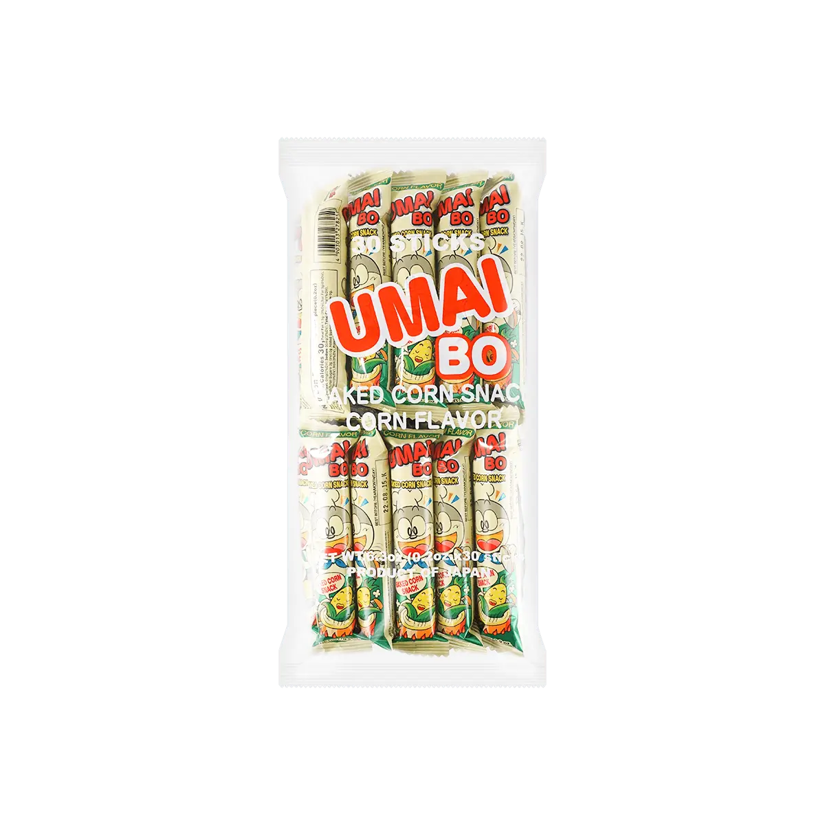 Umaibo, Japanese popular snack food. Corn Potage, Cheese flavors two options each 30 pcs.