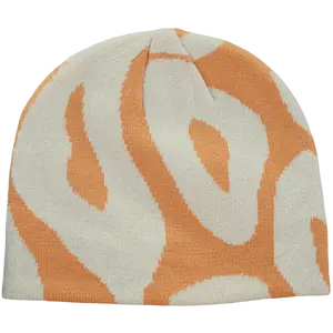 Lava Lamp Skull Cap in Creamsicle
