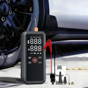 6000mAh Portable Car Jump Starter & Cordless Air Compressor | USB C Rechargeable Power Bank, 3 Modes LED Light, Compact Lightweight Quick Inflation | for Car, Motorcycle, Bike, Phones, Home, Road Trip & Emergency Use.