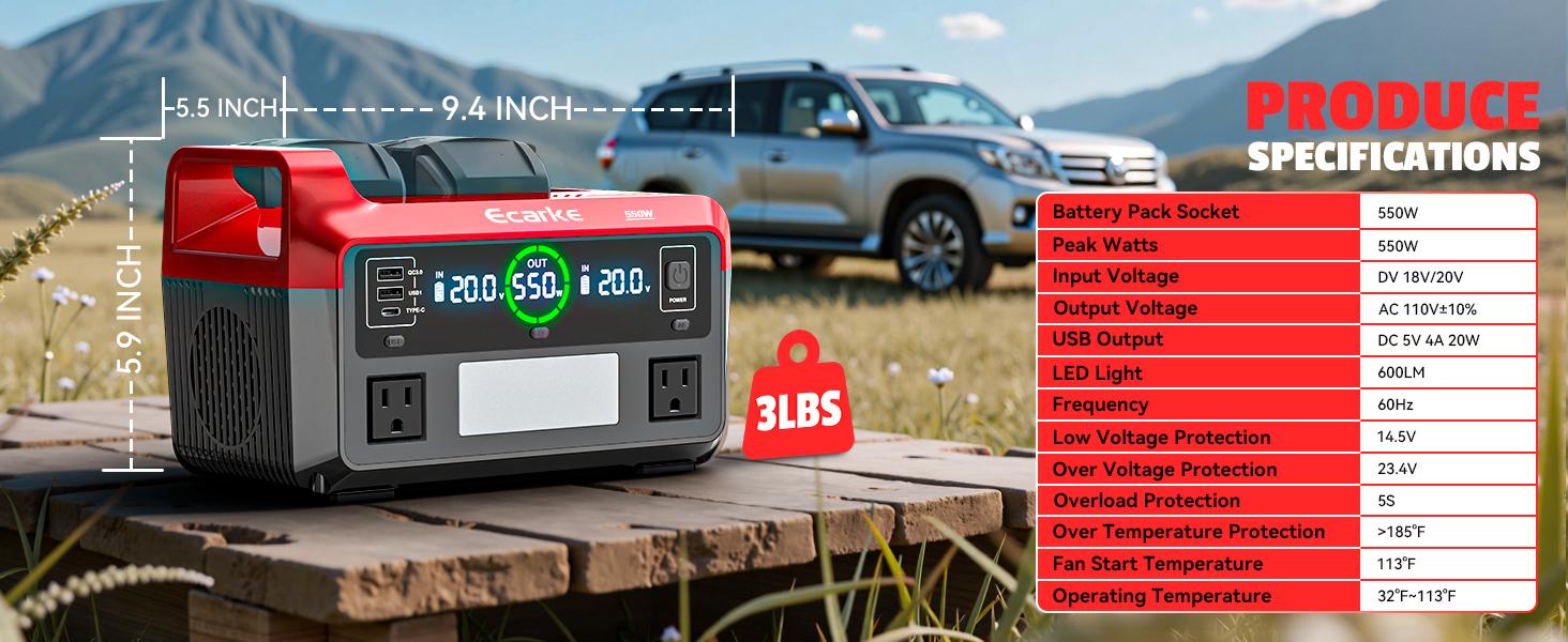 550W Power Inverter Compatible with Milwaukee 18V Battery, Battery NOT Included, Power Station DC 18V to AC 110V Pure Sine Wave, Battery Power Adapter 2 USB-A & 1 Type-C & 2 AC Outlet, Generator Phone Charger LED Light Camping Emergency 550W Power Inverter Compatible with Milwaukee 18V Battery, Battery NOT Included, Power Station DC 18V to AC 110V Pure Sine Wave, Battery Power Adapter 2 USB-A & 1 Type-C & 2 AC Outlet, Generator Phone Charger LED Light Camping Emergency