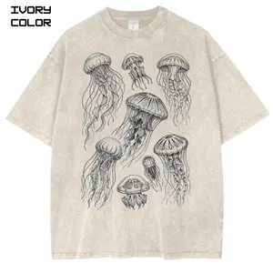 Jellyfish 90s Vintage Tattoo Style Graphic Tshirt, Retro Y2k Marine Life Shirt, Ocean Summer Tee, Unisex Streetwear Tee, cotton crewneck shirt, Trending, Viral, Ocean Lovers Gift