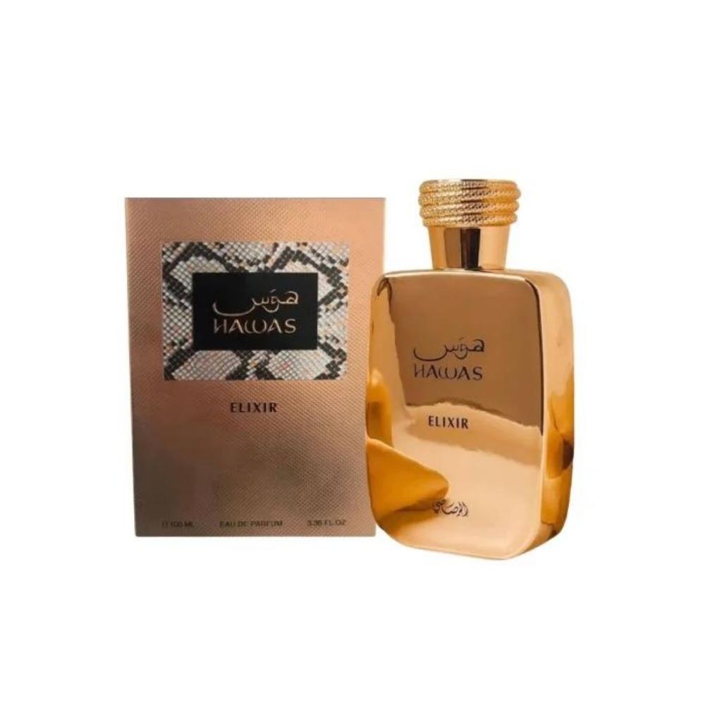 Rasasi Hawas Elixir Eau de Parfum Spray for Men 3.4 oz (100ml) - Lavendar, Vanilla & Honey Scent