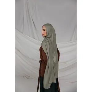 VELA Desert Sage Green Solid Modal Hijab