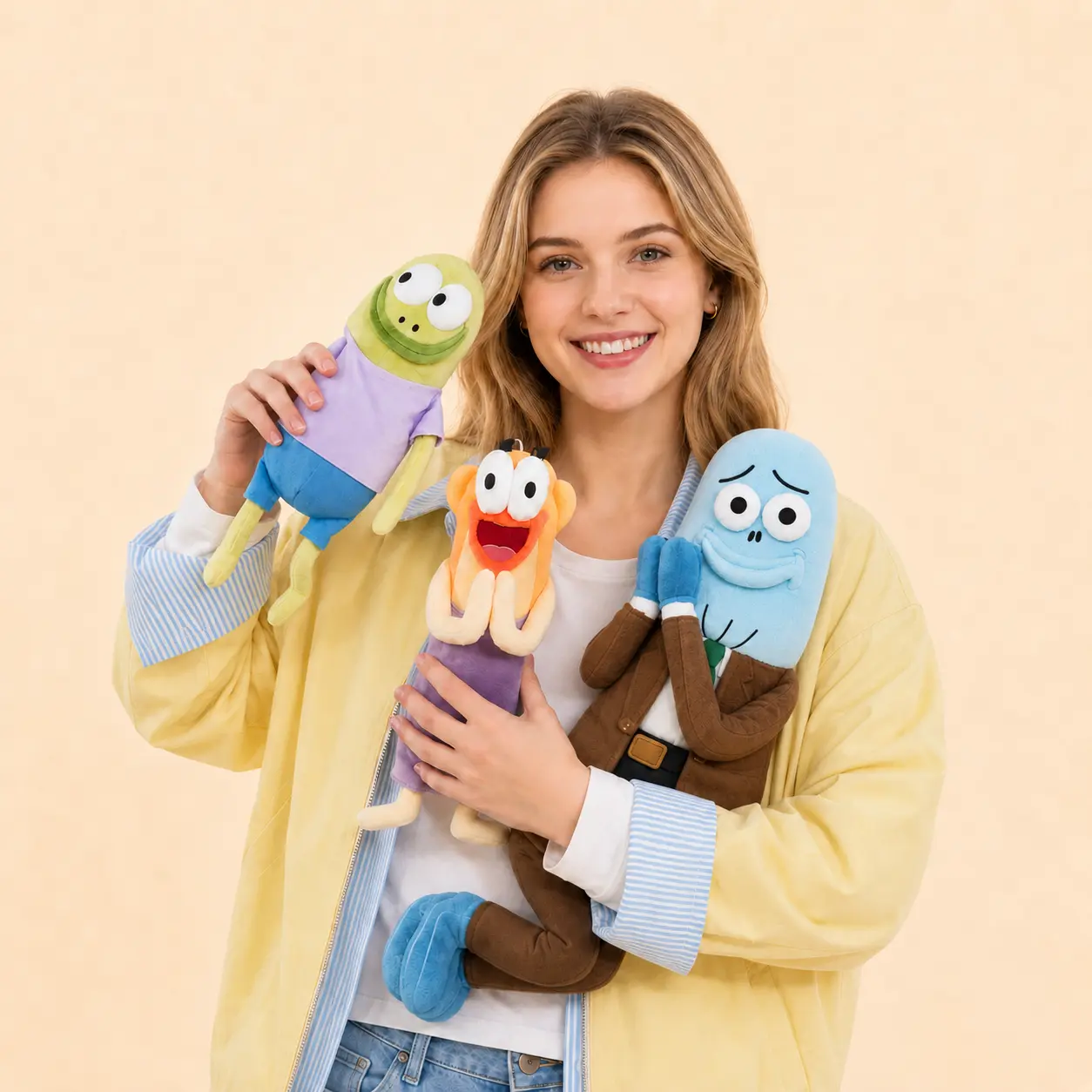 MINISO Officially Licensed Nickelodeon SpongeBob SquarePants Huggable Stuffed Toy - Cartoon Animal Pattern Cuddly Doll Gift, Unisex Back to School Haul/Gift Idea for Kids, Birthday/Christmas Item