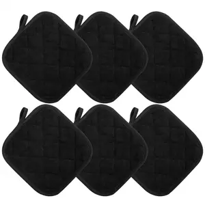 6Pcs Heat-Resistant Hot Pot Pad - Potholder Pot Holders with Hanging Loop,Washable Oven Mat for Home Kitchen Cooking Baking