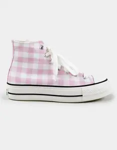 CONVERSE Chuck Taylor All Start Lift Gingham Womens High Top Platform Shoes