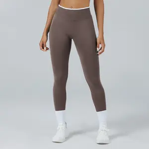 Women Sports Seamless Leggings High Waist Breathable Running Fitness Yoga Pants Spring Fall Sexy Butt Lifting color Blocking Legging Bridal