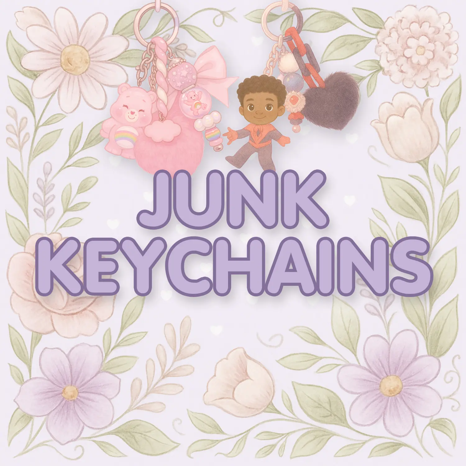Custom Order: Four (4) Beaded Keychains