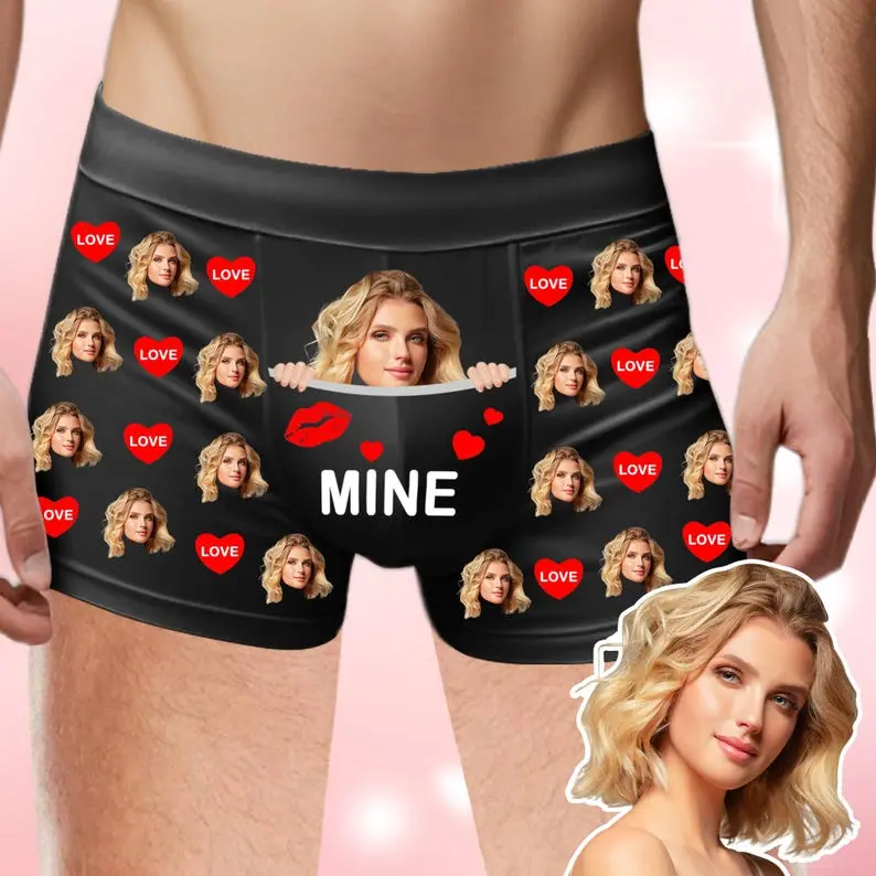 Personalized Face Boxer Briefs,Custom Photo Underwear,Boxers with Picture,Custom Gifts.