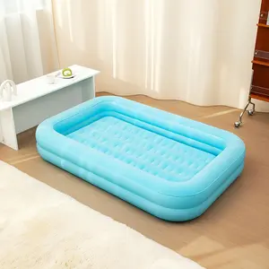 Quick Inflatable Mattress with Removable Cover – Thick Foldable Indoor/Outdoor Bed, Suitable for Camping, Guest Rooms, and Temporary Sleeping. Blue Starry Sky Design, Easy Setup and Portable Air Mattress