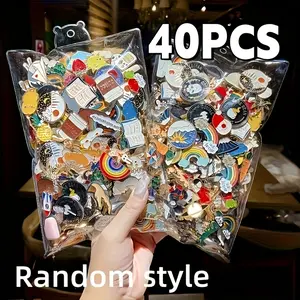 30/40pcs Cute & Fun Alloy Pin Set - Perfect for Backpacks, Hats & Clothing |     Ideal Gift for Girls' Back-to-School, Christmas, Parties, Christmas Gifts, Elegant Style, Durable Pins, Fashion Pins, Fashion Enthusiasts