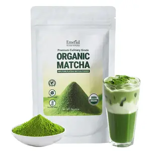 Emerail Premium Organic Matcha Powder (70g/2.5oz) - 100% Pure Plateau Green Tea, Smooth Energy, Vibrant Color, Zero Bitterness