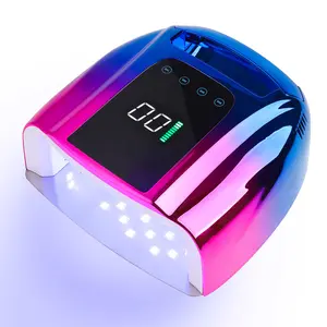 96W Rechargeable UV LED Nail Lamp UV Light for Gel Nails Cordless Gel Nail Lamp Nail Dryer with 42 Beads Smart Sensor & Metal Base