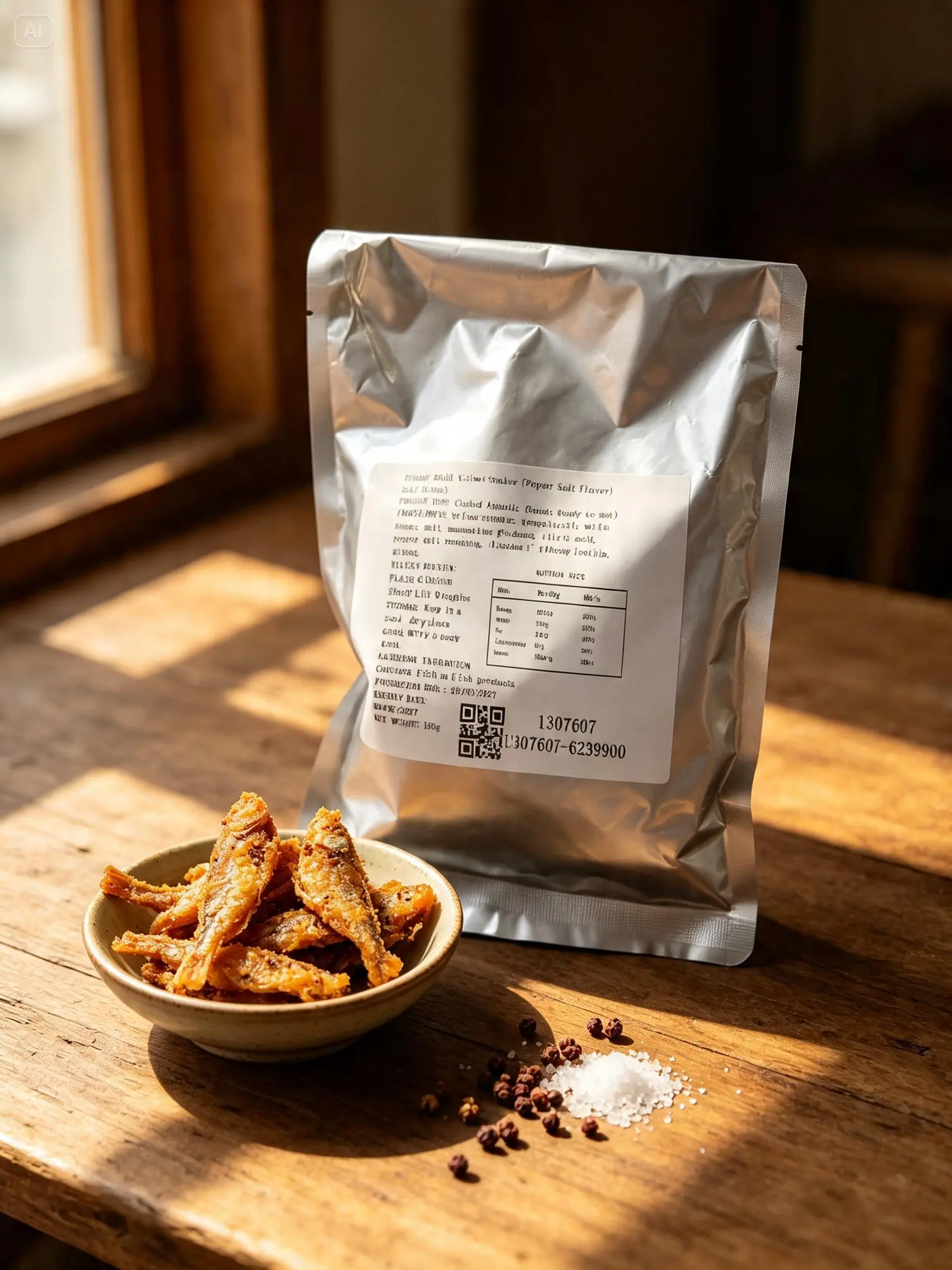 High protein, low carbohydrate, 100% natural: Made from wild deep-sea fish, rich in high-quality protein, calcium, and Omega-3 fatty acids - Yellow Croaker Crisps-V