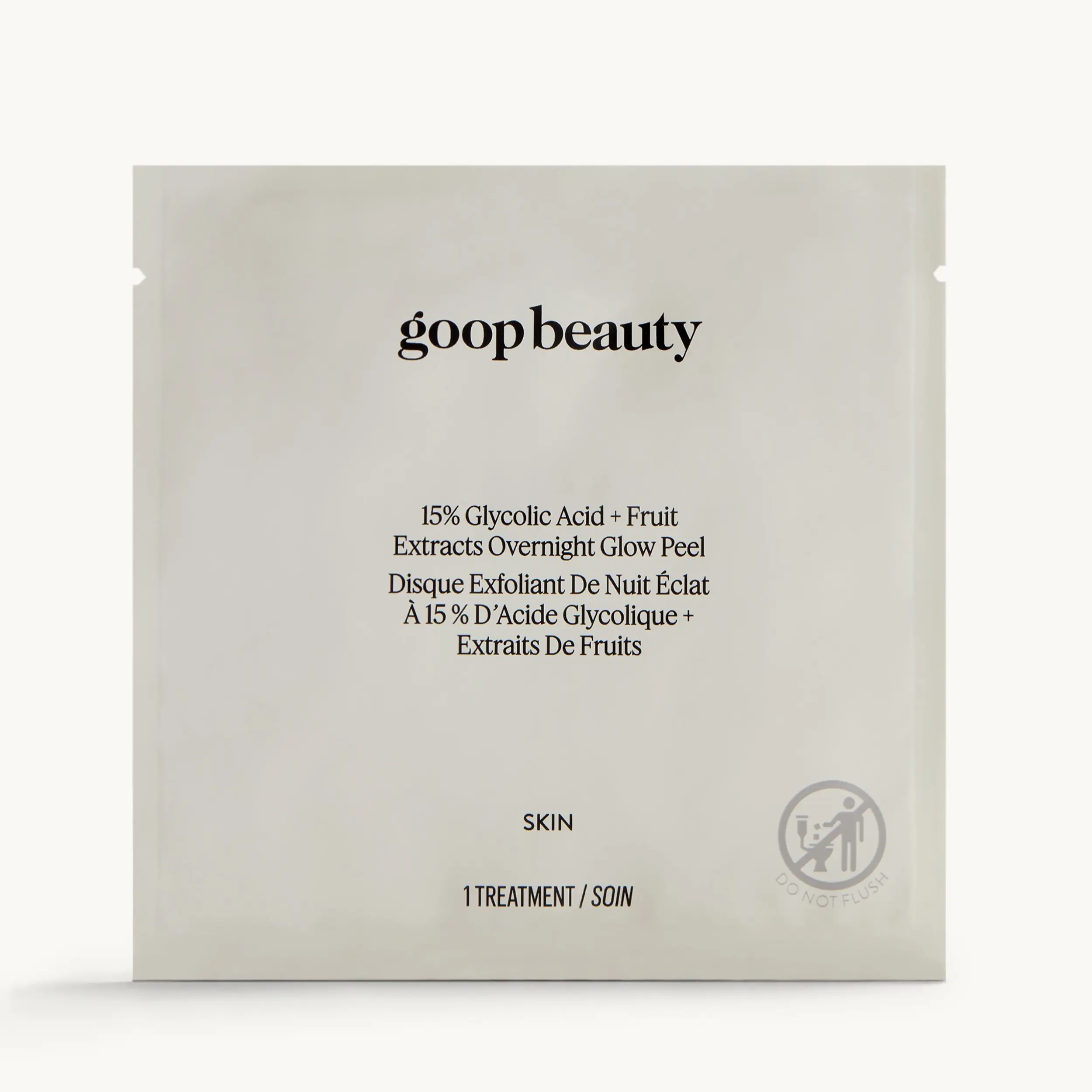 15% Glycolic Acid Overnight Glow Peel by goop beauty - 4-Pack | Refine, Retexturize, and Brighten Skin While You Sleep