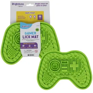 Gamer Lick Mat Brightkins, Food Rubber Mat and Snuffle Pet Supplies, Enrichment Puppy Pads Essentials Products, Anxiety Relief Items, Interactive Dog Toys