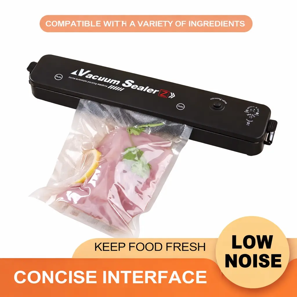 Automatic 220V Power Auto-Seal Electric Bag Sealer - High-Efficiency, Easy-to-Carry Compact Vacuum Sealing Machine with Safety Assurance for Home Food Freshness Preservation & Haircare Storage, Small Size, Home Use, Portable Design, Preserves Food Freshne