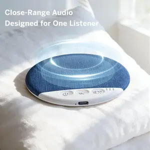 [Specifically for One Person Listening] Under Pillow Sleep Speaker, Ultra-Thin Personal White Noise Machine with Bluetooth, Partner-Friendly Close-Range Audio, Timer & Memory Function, Blind-Touch Buttons