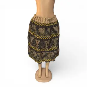 Alua San Lazaro Skirt – Traditional Santeria Ceremonial Saya, Babalú Ayé Camino Alua Religious Clothing, Afro-Cuban Spiritual Skirt