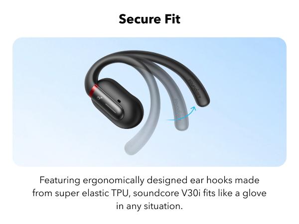 [Refurbished]soundcore by Anker V30i, Open-Ear Headphones, Ultra-Comfort, Lightweight Design, Snug Fit, Ergonomic Ear Hooks, Robust Bass, 36H Playtime, Bluetooth 5.3, App Control, Clear Calls, Wireless Earbuds #tiktokshopsummersale