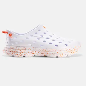 KANE Revive - All White / Orange Speckle Everyday Sneaker, Shoe for Runners