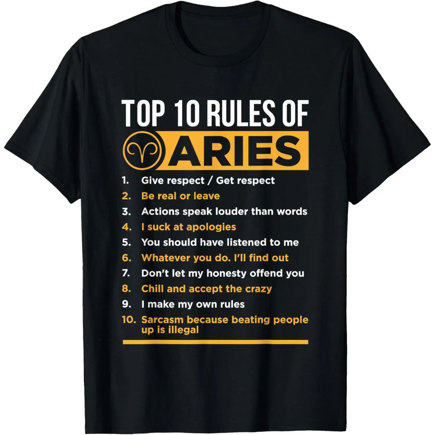 Women's Casual Cotton Short-Sleeve Distressed Graphic T-Shirt - Aries Traits, Horoscope Zodiac Astrological Sign Gift, Shortsleeve, Round Neck, Top
