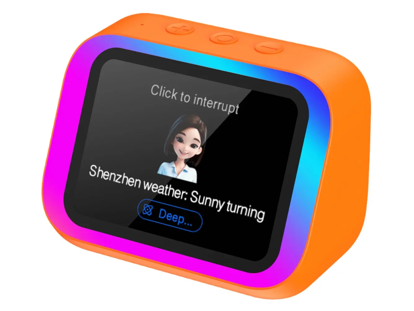 COTTONHK Smart AI Voice Assistant Screen Speaker, Multi-Language Dialogue Translation, Bluetooth 5.4 Wireless Music Player, Digital Photo Frame Smart Alarm Clock with Hands-Free Calling
