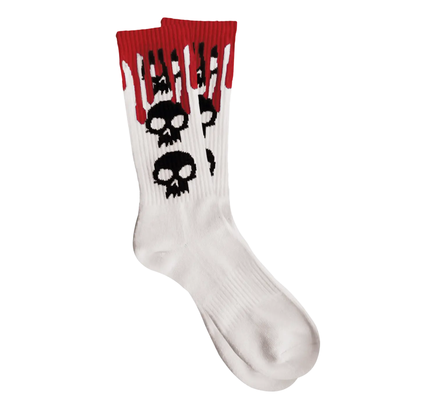 3 SKULL BLOOD SOCKS - WHITE