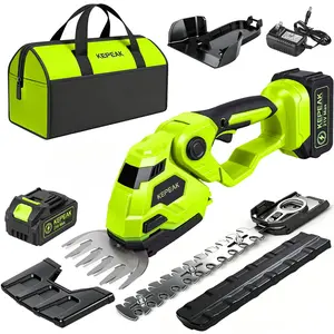 Cordless Grass Shears & Bush Trimmers 2-in-1 Handheld Electric Hedge Trimmer, Garden/Lawn Hedge Trimmer