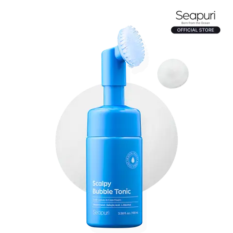 [Seapuri] Scalpy Bubble Tonic for Dry & Itchy Scalp | Hair Thickening & Strengthening | Salicylic Acid, Menthol, Dexpanthenol | Korean Hair Care | 3.38 fl. oz.