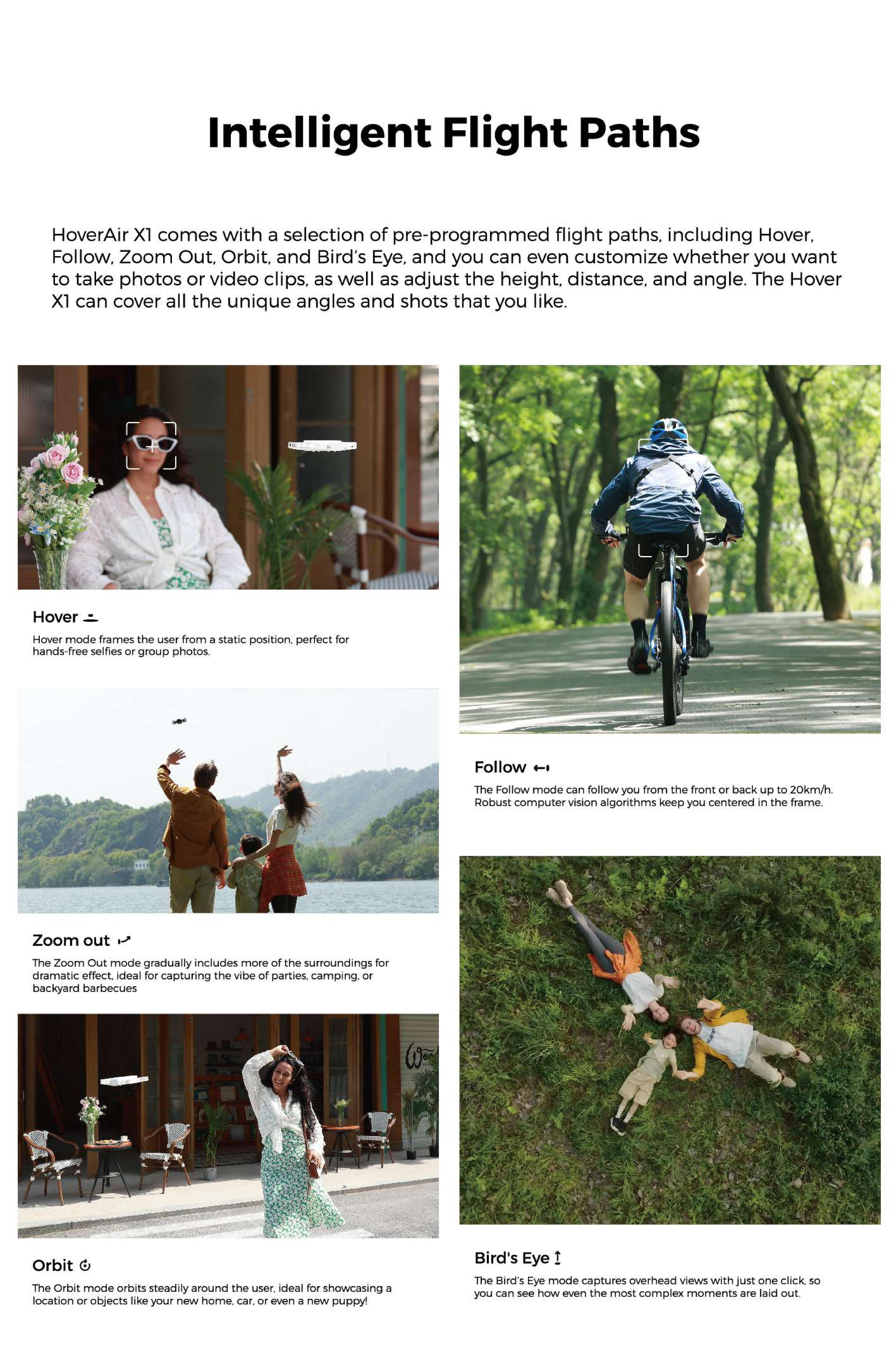 HOVERAir X1 Pocket-Sized Self-Flying Camera Lightweight Quadcopter with 5 Pre-Programmed Flights Foldable Design 125g Portable Electronic Handbag Mechanical Recording Drone HOVERAir X1 Pocket-Sized Self-Flying Camera Lightweight Quadcopter with 5 Pre-Programmed Flights Foldable Design 125g Portable Electronic Handbag Mechanical Recording Drone