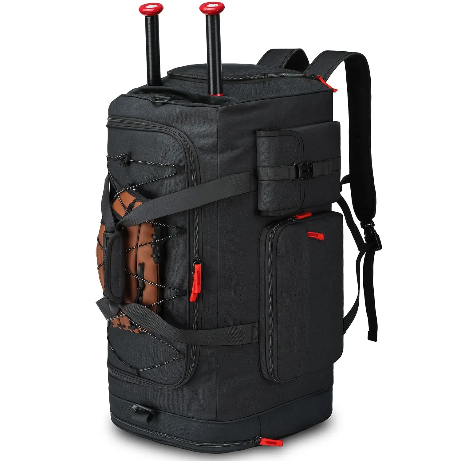 Large Capacity Baseball & Softball Duffle Bag With Shoe Compartment - Portable Bat Backpack For Adults  Coaches And Teams 65l Storage Catcher Gear Equipment