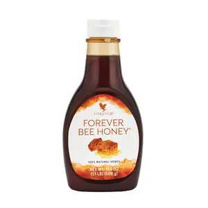 Forever Bee Honey - 100% Natural Energy Booster, Sweet & Rich, Vegetarian Friendly, Gluten Free, Pure Mountain-Harvested Honey, 17.6 oz