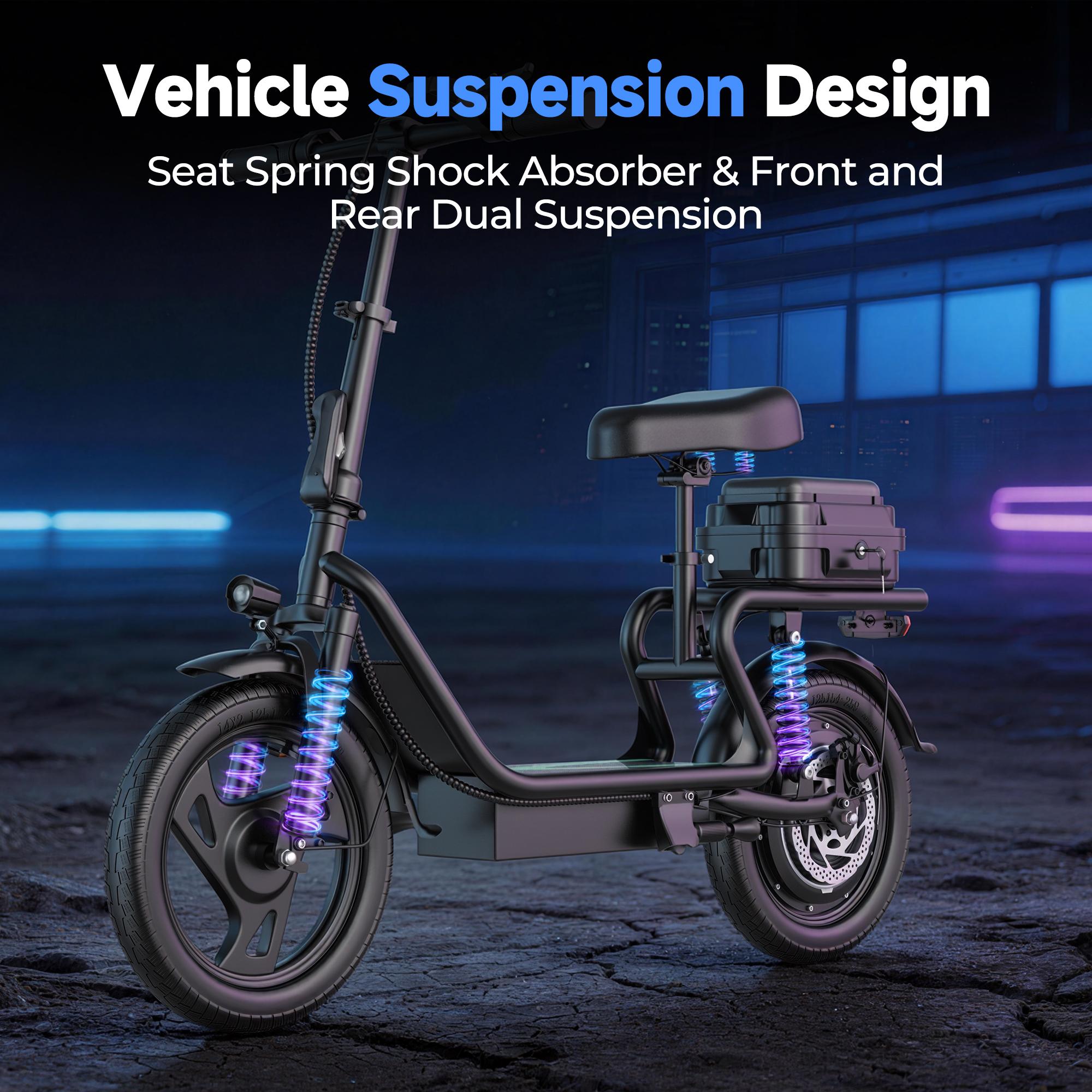 500W Electric Scooter with Seat & Storage – 22MPH, Foldable for Adults & Kids, Perfect for Family Rides ‍‍