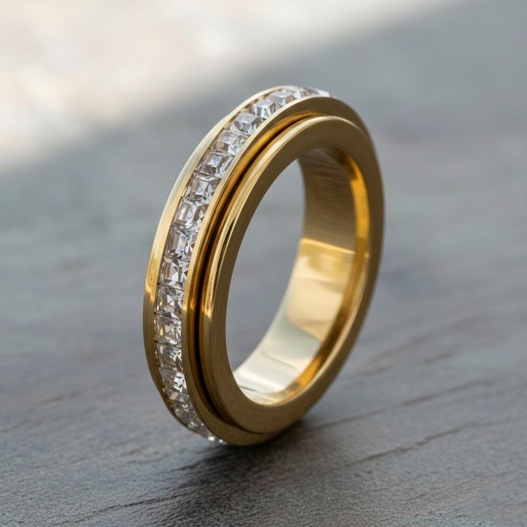 Anxiety Rings for Women and men Titanium Steel Sparkling Spinner Fidget Band Rings for Ladies Relieving Anxiety Wedding Promise Lucky Rings for Daily Wear Comfort Fit Size 5 to 12 Valentine’s Day gift Anxiety Rings for Women and men Titanium Steel Sparkling Spinner Fidget Band Rings for Ladies Relieving Anxiety Wedding Promise Lucky Rings for Daily Wear Comfort Fit Size 5 to 12 Valentine’s Day gift