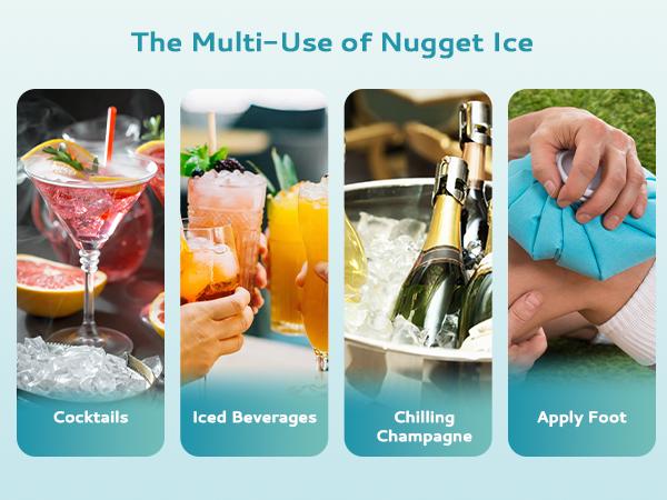 EUHOMY Nugget Ice Makers Countertop, Pebble Machine with 35Lbs/Day Soft Ice, Self-Cleaning Sonic Ice Maker with Ice Scoop&Basket, Pellet Ice Maker for Home/Kitchen/Office(Stainless Steels) Utensils EUHOMY Nugget Ice Makers Countertop, Pebble Machine with 35Lbs/Day Soft Ice, Self-Cleaning Sonic Ice Maker with Ice Scoop&Basket, Pellet Ice Maker for Home/Kitchen/Office(Stainless Steels) Utensils