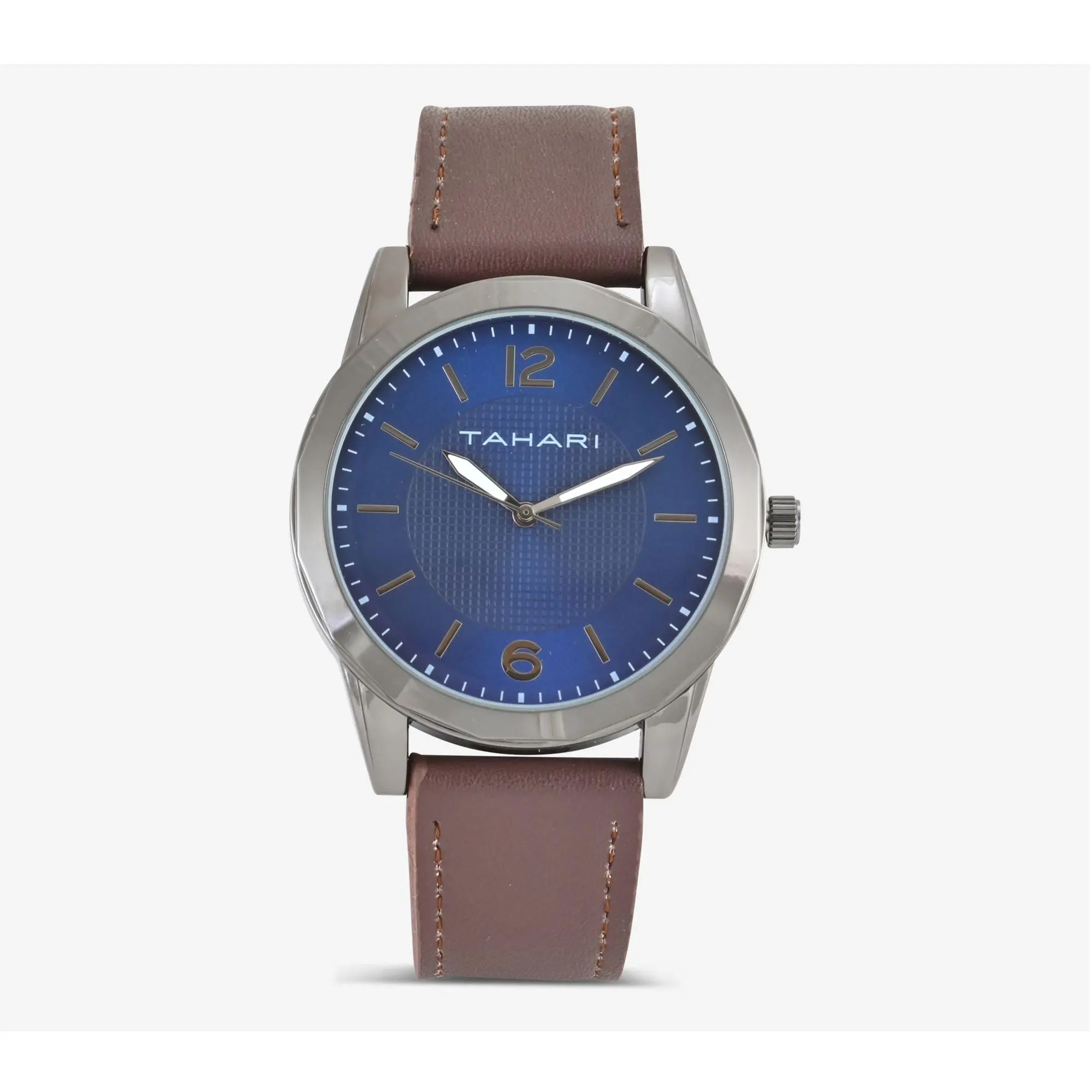 Tahari Men's Gunmetal Stainless Steel Blue DialWatch