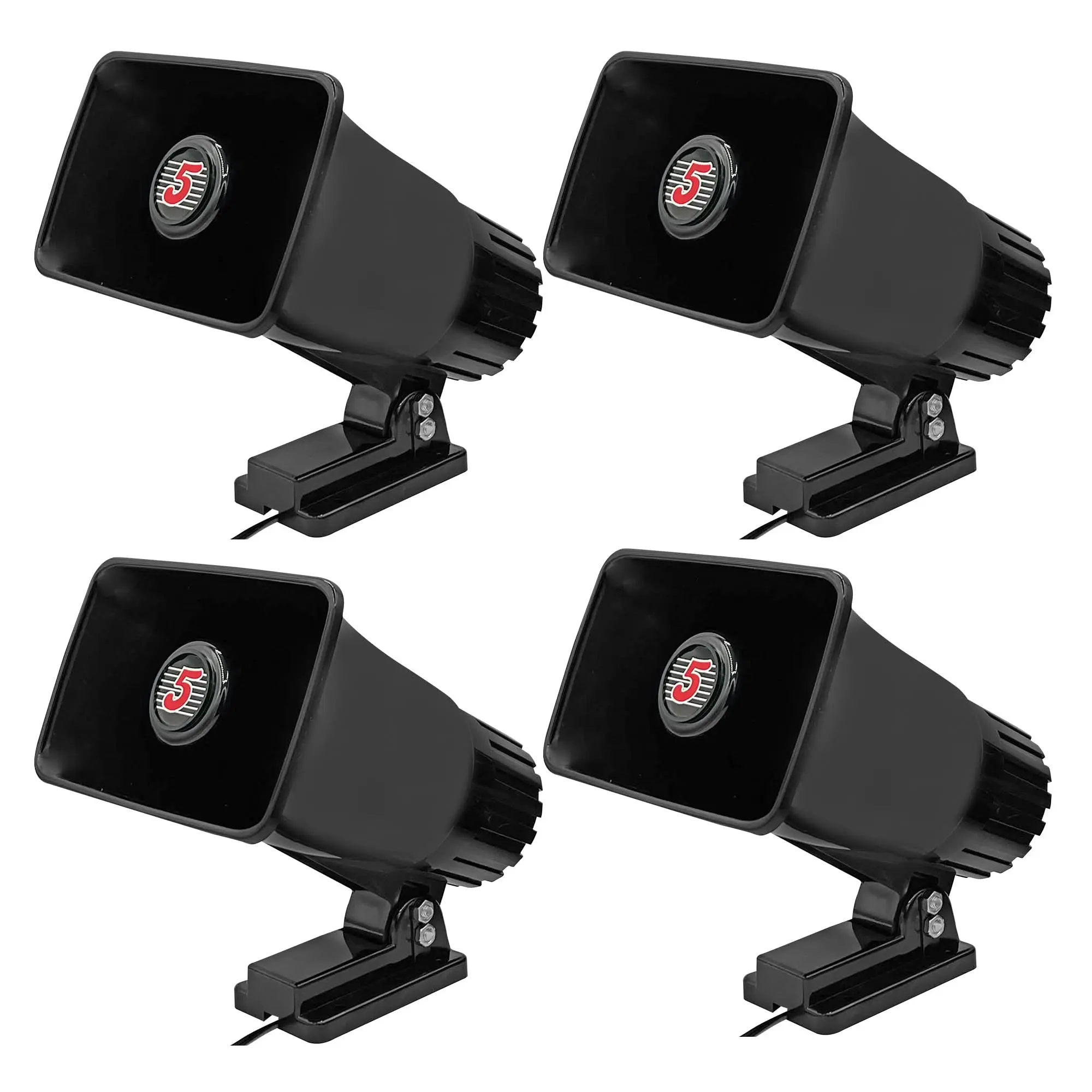 5 Core 6 Inch PA Horn 200W Loud Speaker 4Pc Bull Horn Loud Audio 8Ohm All Weather Indoor Outdoor Use