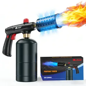 【FathersDayGift】ARTFLAMM Propane Torch with Safety Lock & Dual-Layer Flame Guard, Adjustable Flame Kitchen Torch for Cooking, Grilling and BBQ(Propane Tank Not Included) Bbq Lovers Lightweight fathersdaygift
