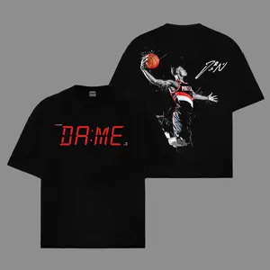 Damian Lillard 'Dame TIme' For Bucks Nation Premium Cotton T-Shirt (Made In US), Dame D.O.L.L.A. Hoop Fans Shirt, Game Day Outfits, Gift For Basketball Fans, Fear The Deer Basketball Graphic Tee