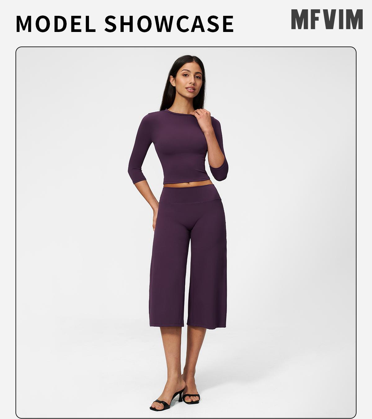 MFVIM Women’s 2-Piece Yoga Fitness Suit - High Waist Gym Sets, Fitted Workout Sets, Figure-Flattering Butt-Lifting Activewear for Yoga, Casual Outdoor Running, Workout Sets For Women,travel essentials,camping essentials,back to school,back to school haul