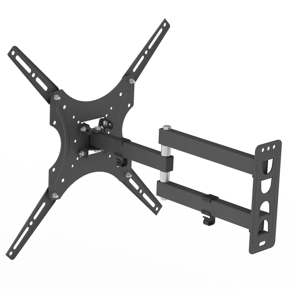 ROVSUN TMX400 Rust-Resistant Steel TV Wall Mount Bracket (30kg Capacity), 26-55" Adjustable Rotatable Space-Saving Mount with Spirit Level & Steel Plates, Television Stand Media Stand Accessory for Living Room, Classroom