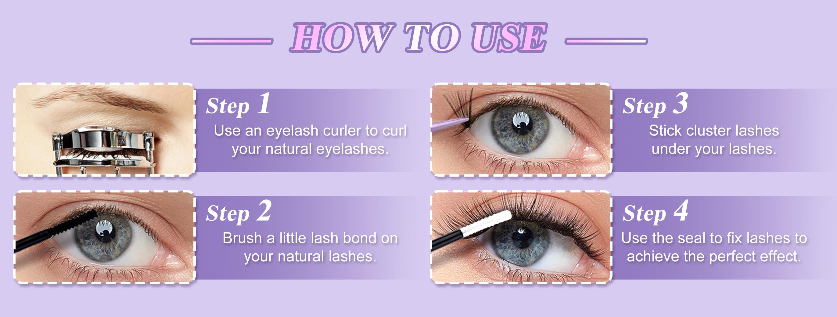 ANJOSIRMA Lash Extension Kit DIY 280pcs Lash Clusters Eyelash Extension Kit, 9-16mm 30D 40D Individual Lashes Kit with Lash Bond and Seal, Lash Tweezers