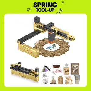 Artilume T1 Foldable Laser Engraver, No Assembly Required, Portable Use Anywhere, 10000mm/min Movement Speed, 0.01mm Accuracy, 200×150mm Working Area for Wood, Leather, Acrylic, and Coated Metal — Ideal for DIY & Small Businesses